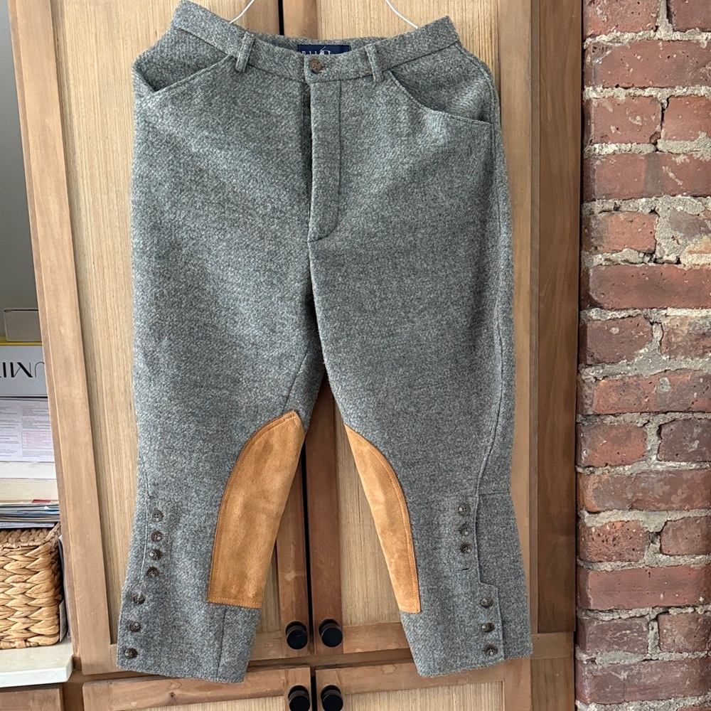 Ralph Lauren Green Wool Jodhpur Riding Pants Vintage Size 8